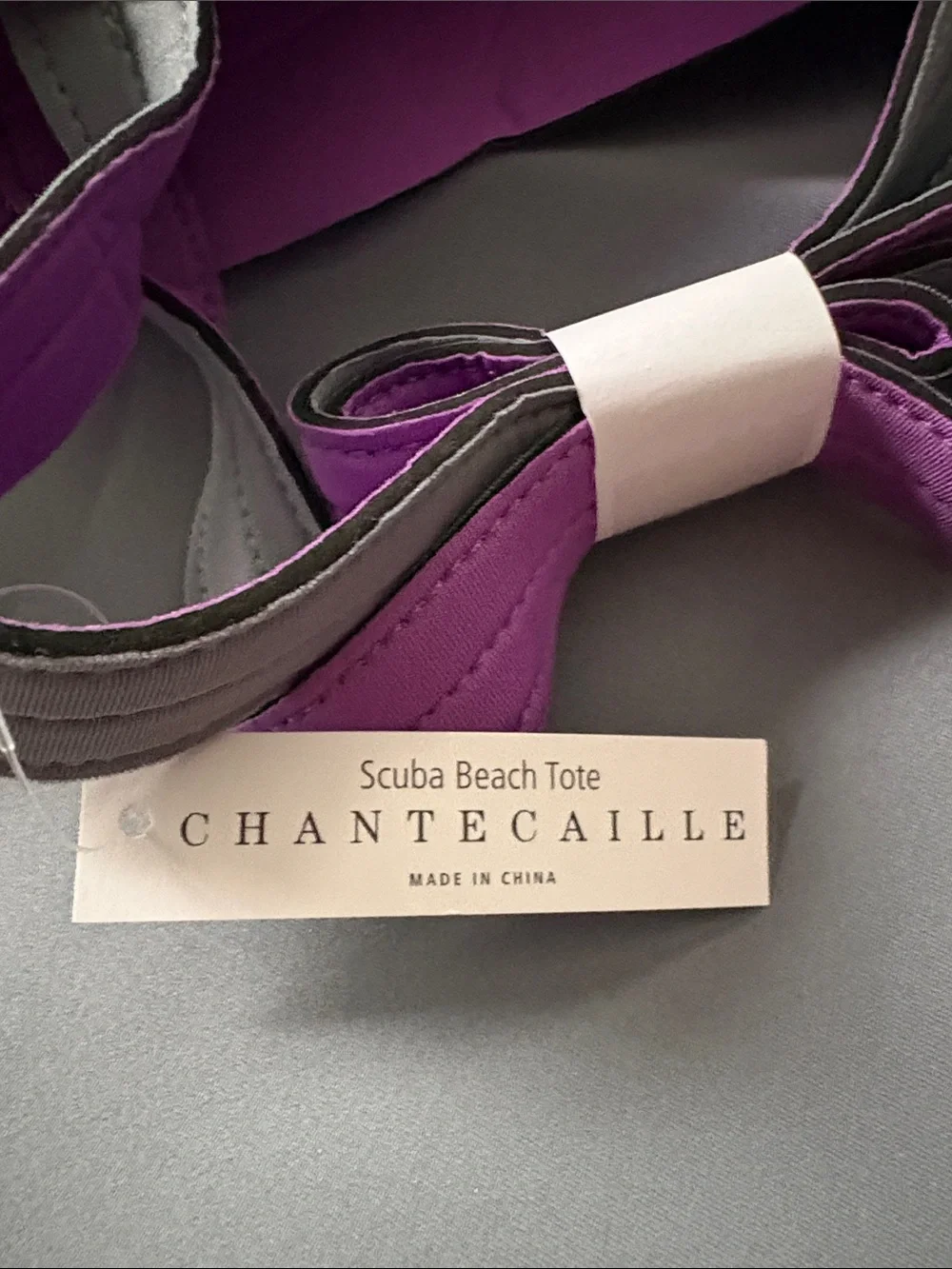 Chantecaille Violet Logo Tote with Black Print